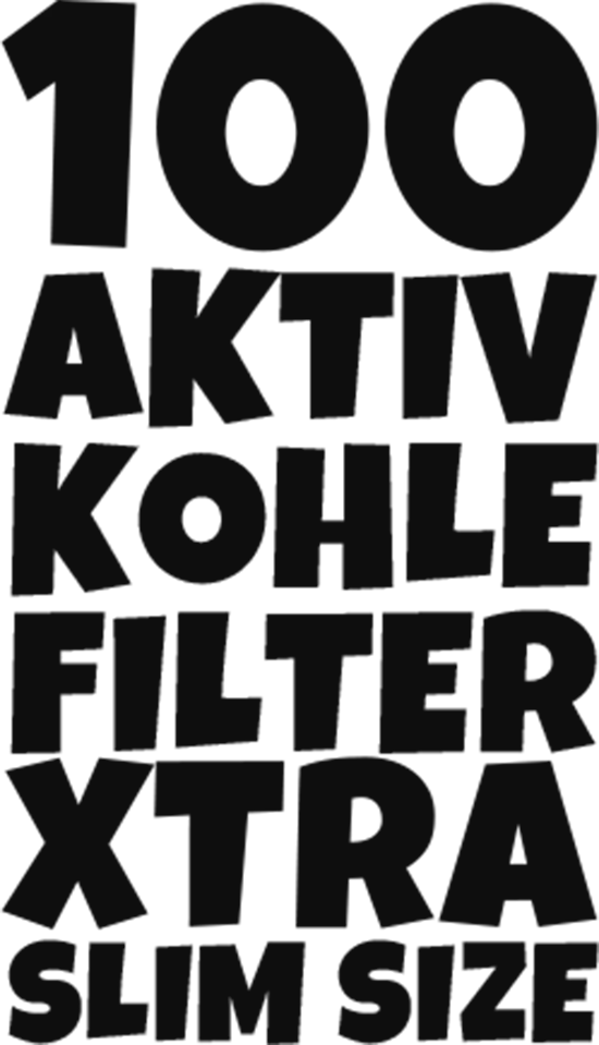 100 Aktivkohlefilter XTRA Slim Size