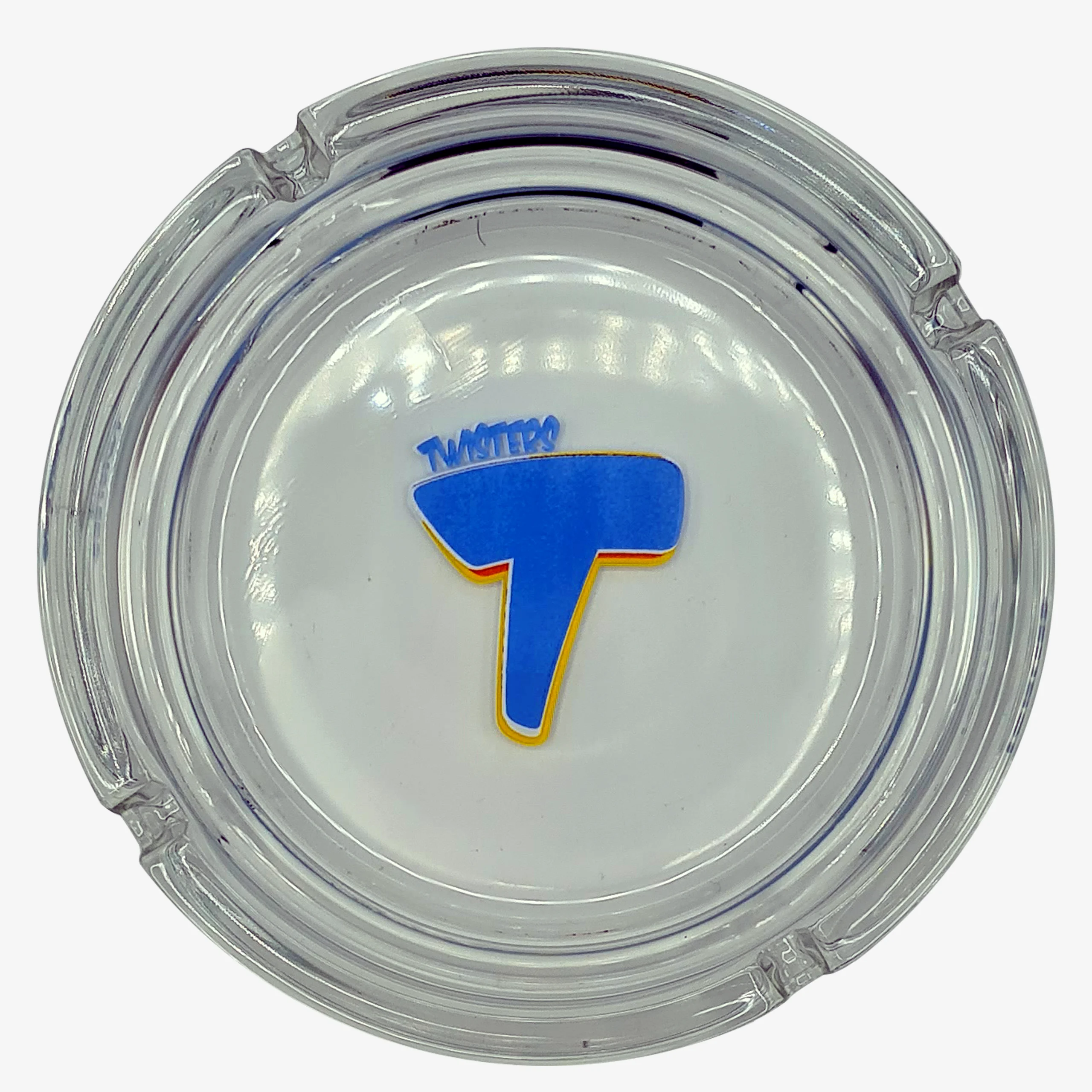 Extra großer Glas-Aschenbecher von rastal mit TWISTERS Logo