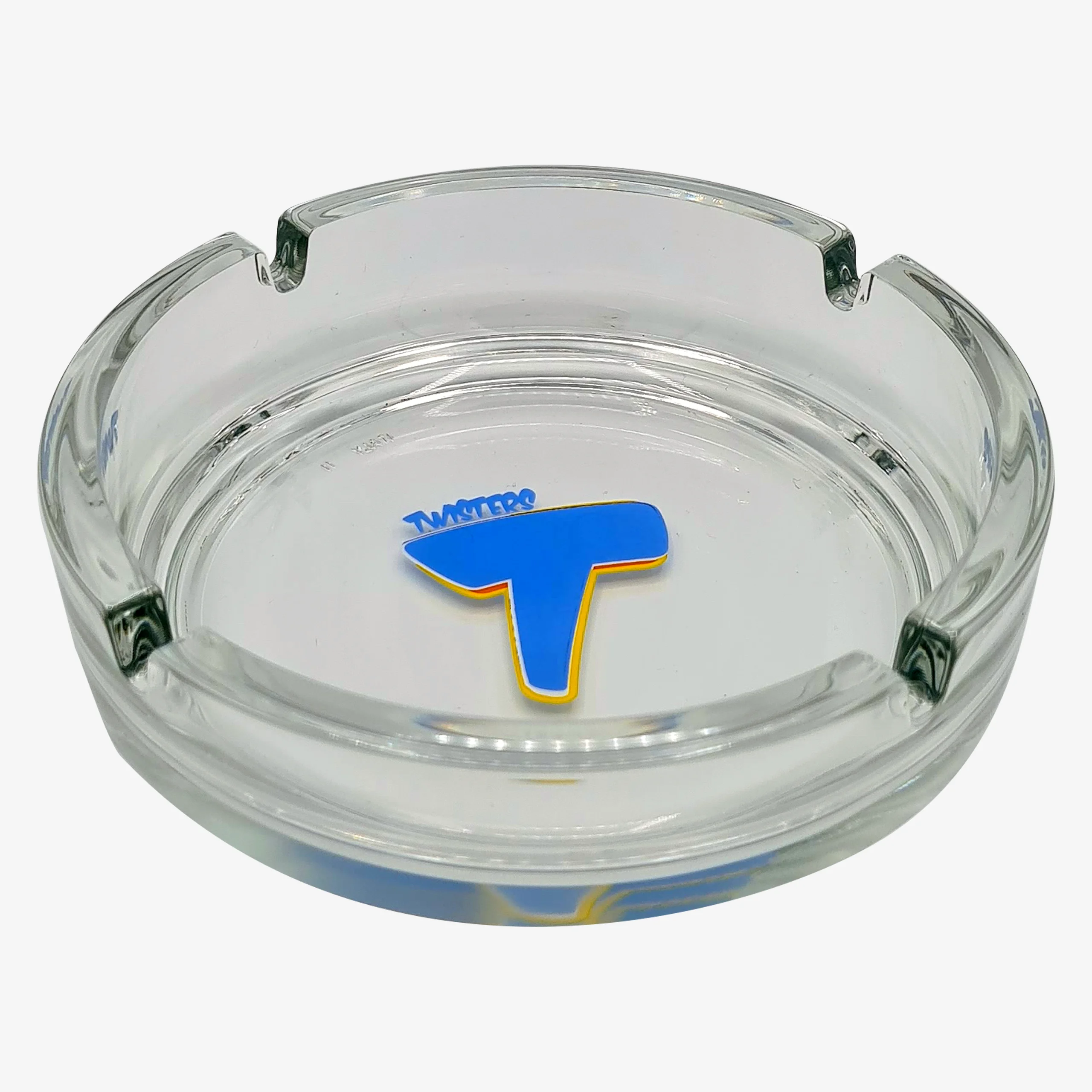 Extra großer Glas-Aschenbecher von rastal mit TWISTERS Logo
