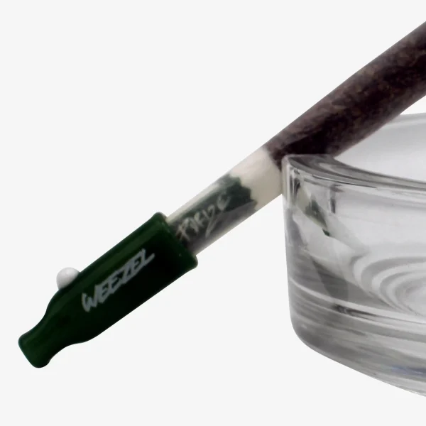 Just Tagging Regular Size Glas-Tip in Grün-Weiß im Aschenbecher