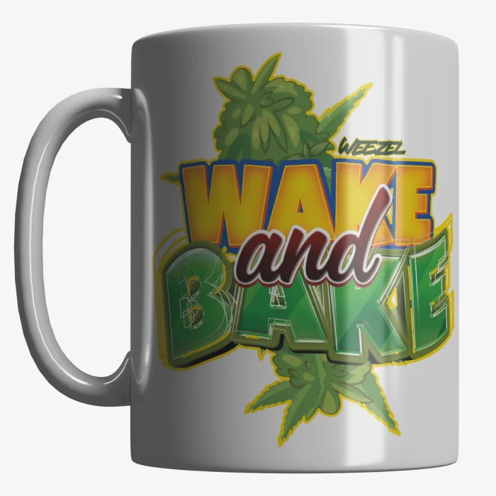 WEEZEL Wake and Bake Tasse von links