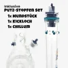 Bong-Stopfen Set mit Gummi-Stopfen für Mundstück, Kickloch und Chillum-Ansatz
