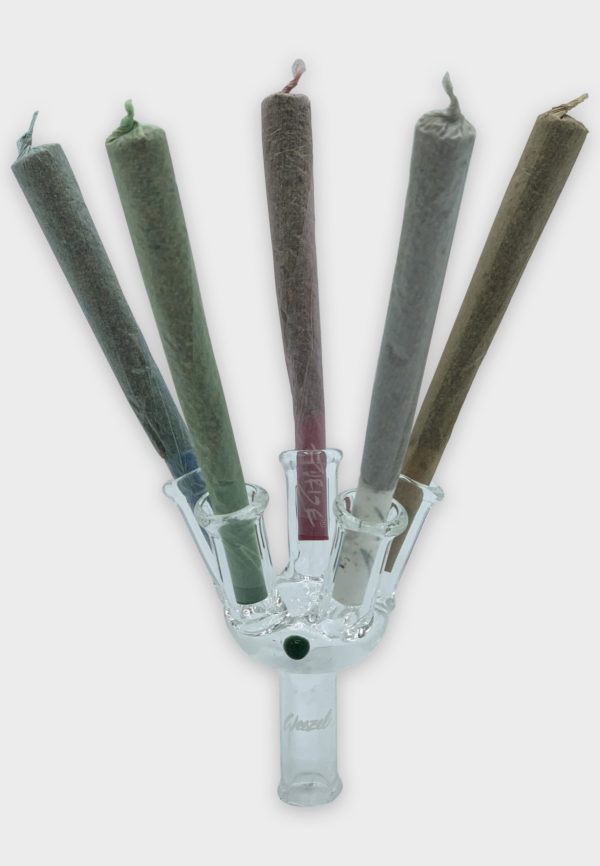 Fünffach Jointhalter aus Glas