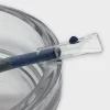 Glas Mundstück für Aktivkohlefilter Slim in Klar-Blau mit Perle
