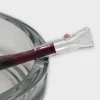 Glas Mundstück für Aktivkohlefilter Slim in Klar-Rosa mit Perle