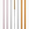 Glas-Strohhalm Set, 3 Farbig, mit Rosa