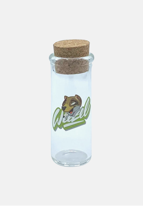 Gras Aufbewahrung - weezel logo mit Korkdeckel
