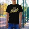 Hombre Logoshirt smokey weezel Schwarz Model render front