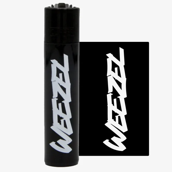 WEEZEL x CLIPPER all Black Feuerzeug mit Hombre SUK Logo Tag