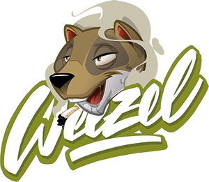 Weezel Logo mit Kopf und Rauch