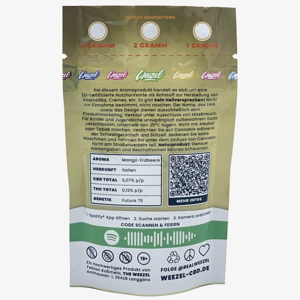 WEEZEL Wacky Kush Stealth Baggie von hinten